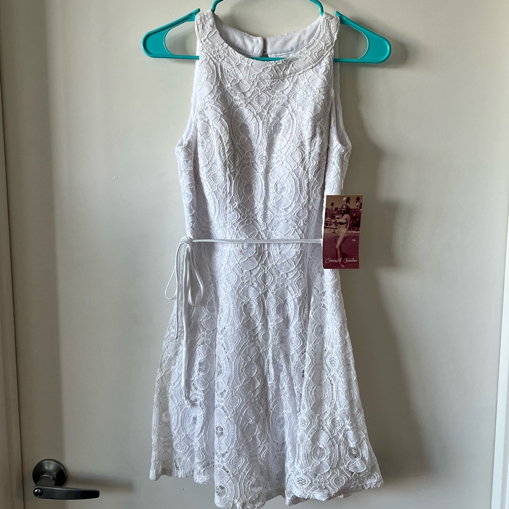 Emerald Sundae Crocheted Lace Dress